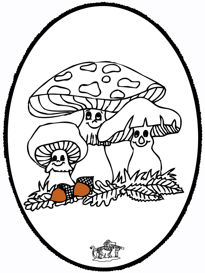 Prickingcard Mushroom - Flere prik-kort