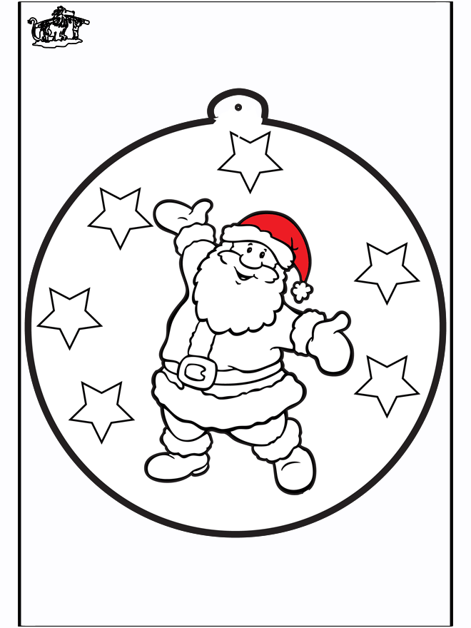 Prickingcard Santa - Prik-kort ' jul