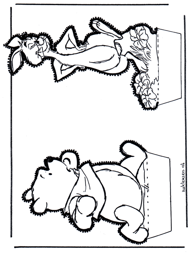 Prickingcard Winnie 4 - Prik-kort med sjove figurer
