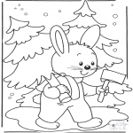 Jule-malesider - Rabbit with x-mastree