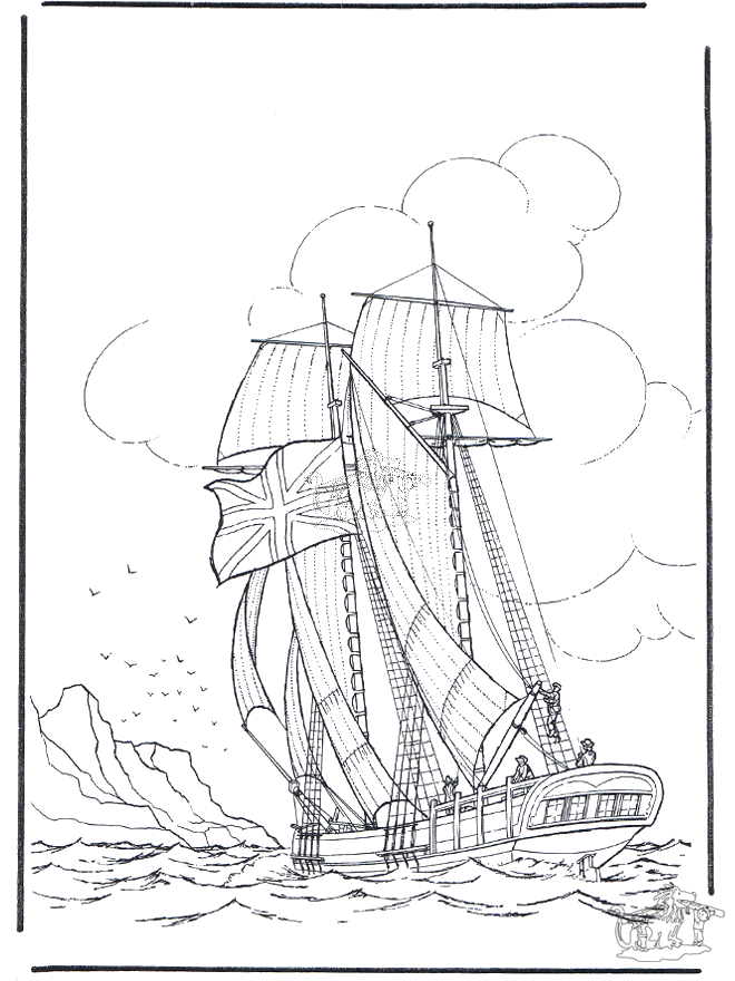 Sailing ship 1 - Malesider med skibe