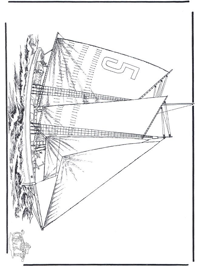 Sailing ship 5 - Malesider med skibe