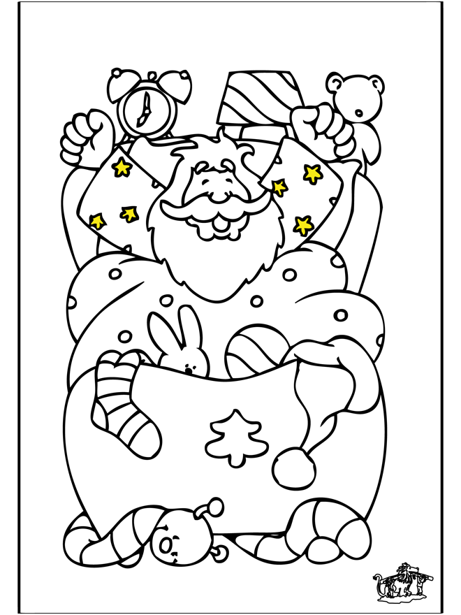 Santa Claus Coloring Page 2 - Malesider ' jul