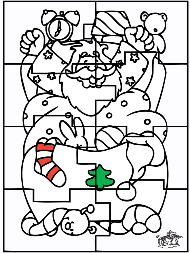 Santa Claus Puzzle - Julehåndarbejde