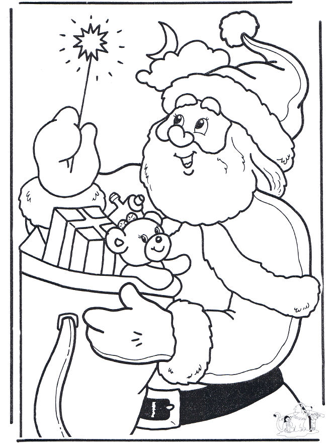 Santa Claus with staff - Malesider ' jul