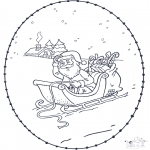 Sy-kort - Santa stitchingcard 1