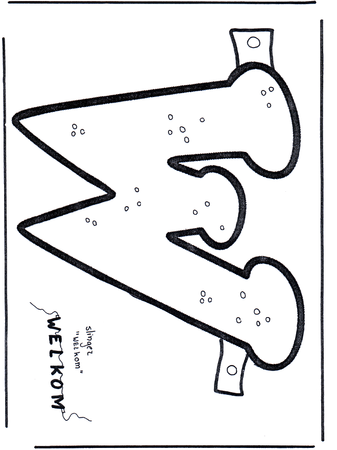 Slinger welkom M - Udklipningsark