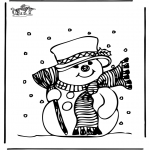 Vinter-malesider - Snowman 1
