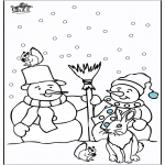 Vinter-malesider - Snowman 3