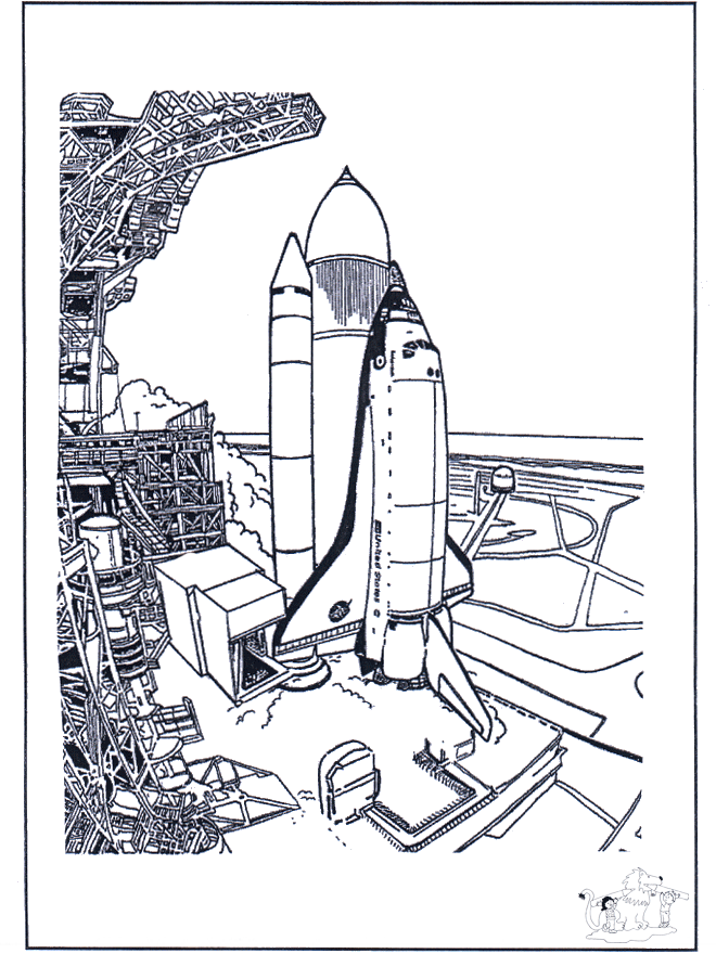 Space shuttle - Malesider med rummet