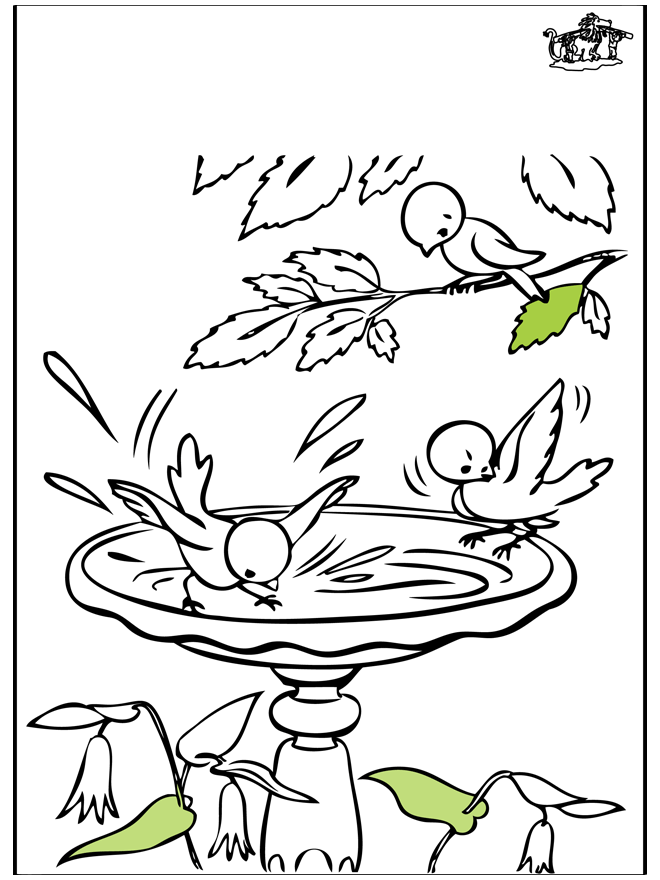 Spring Coloring Page - Malesider - forår