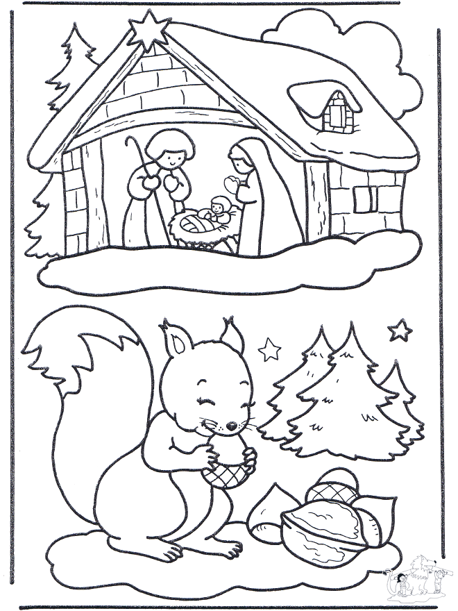 Squirrel and manger - Malesider ' jul