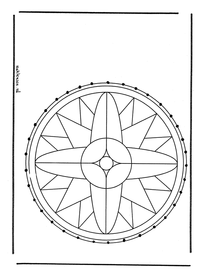 Stitchingcard mandala 1 - Brodering af mandalaer