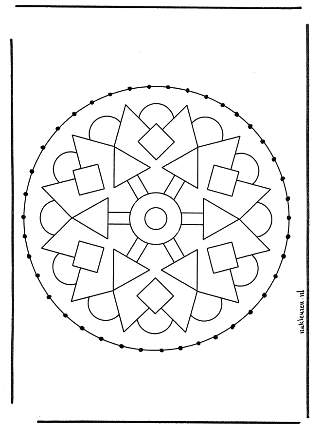 Stitchingcard mandala 2 - Brodering af mandalaer