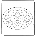 Sy-kort - Stitchingcard mandala 2