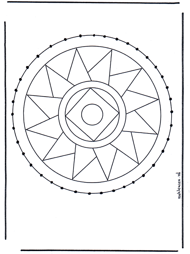 Stitchingcard mandala 3 - Brodering af mandalaer