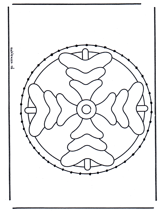 Stitchingcard mandala 4 - Brodering af mandalaer