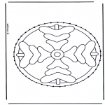 Sy-kort - Stitchingcard mandala 4