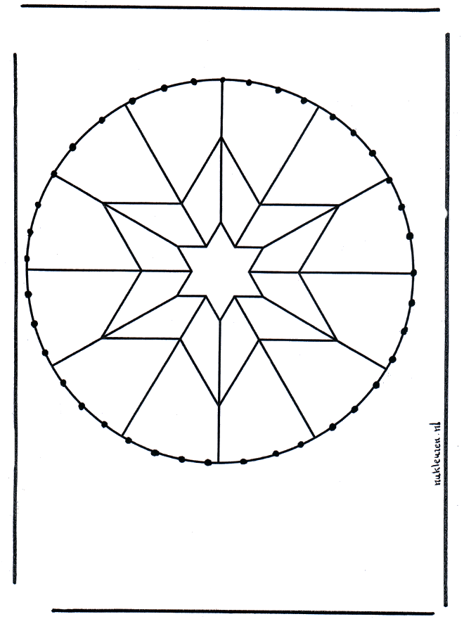 Stitchingcard mandala 5 - Brodering af mandalaer