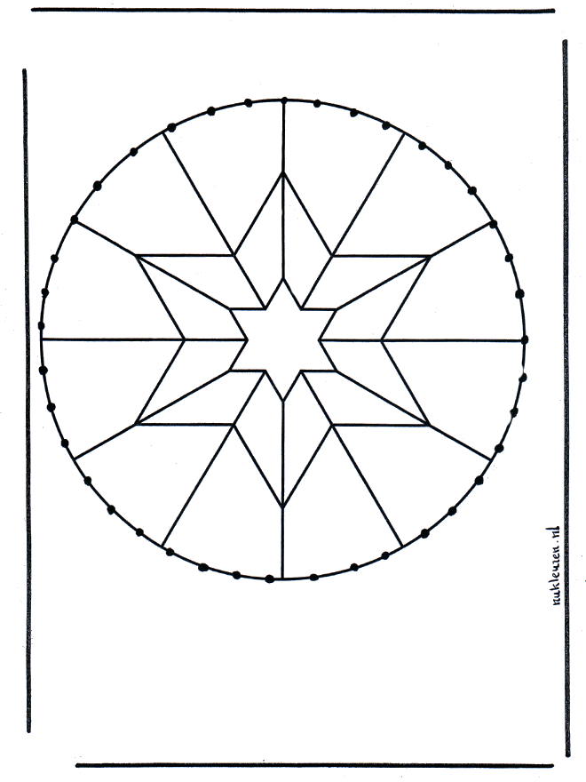 Stitchingcard mandala 8 - Brodering af mandalaer