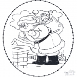 Sy-kort - Stitchingcard santa