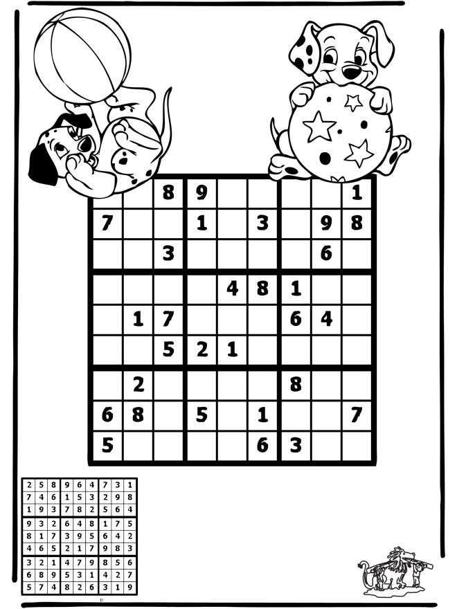 Sudoku dalmatians - Puslespil
