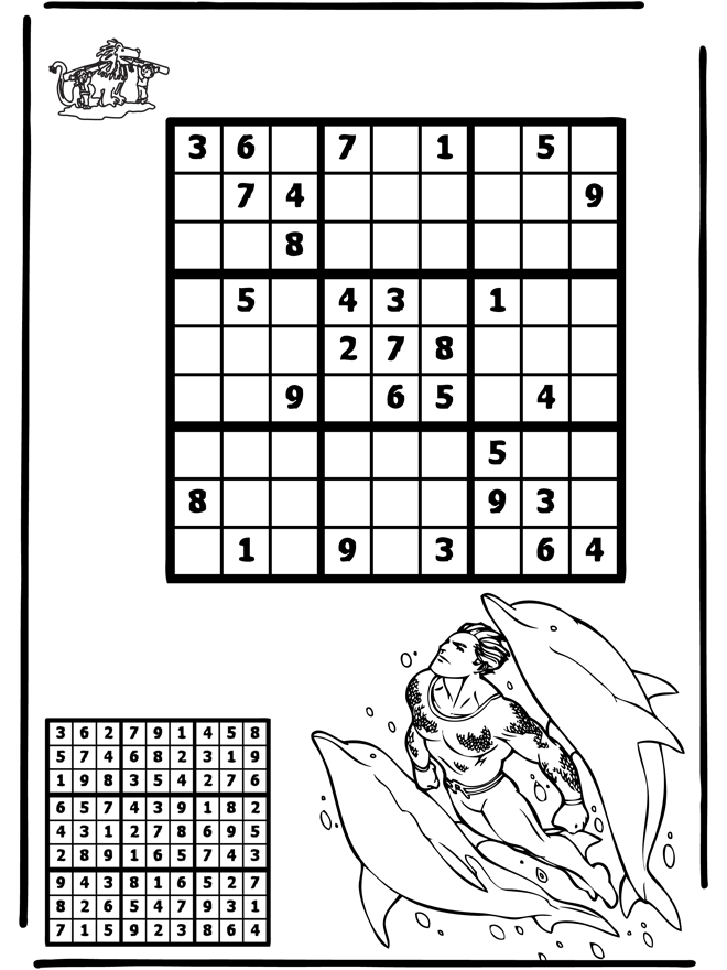 Sudoku dolphin - Puslespil