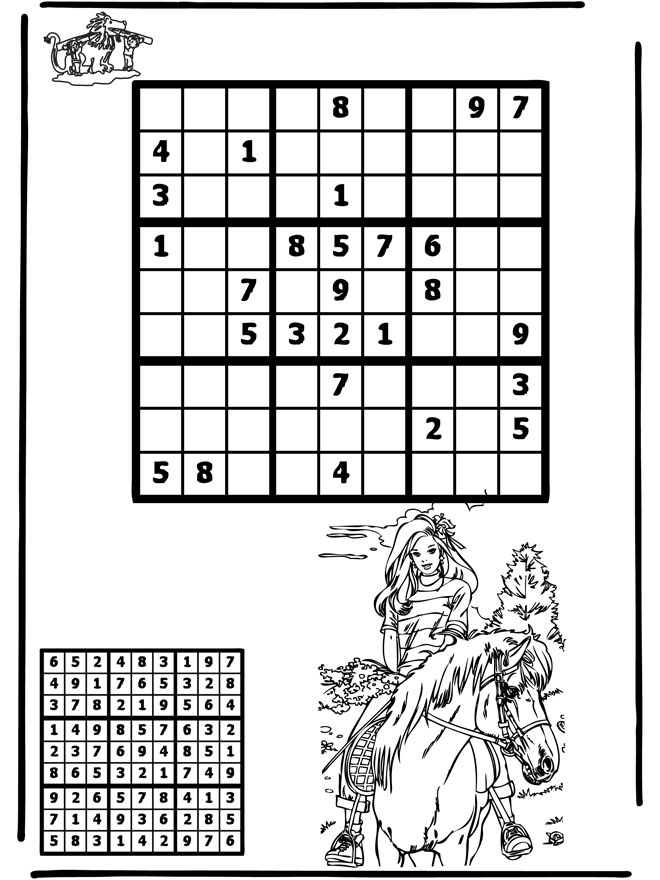 Sudoku horseriding - Puslespil