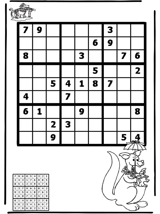 Sudoku kangaroo - Puslespil