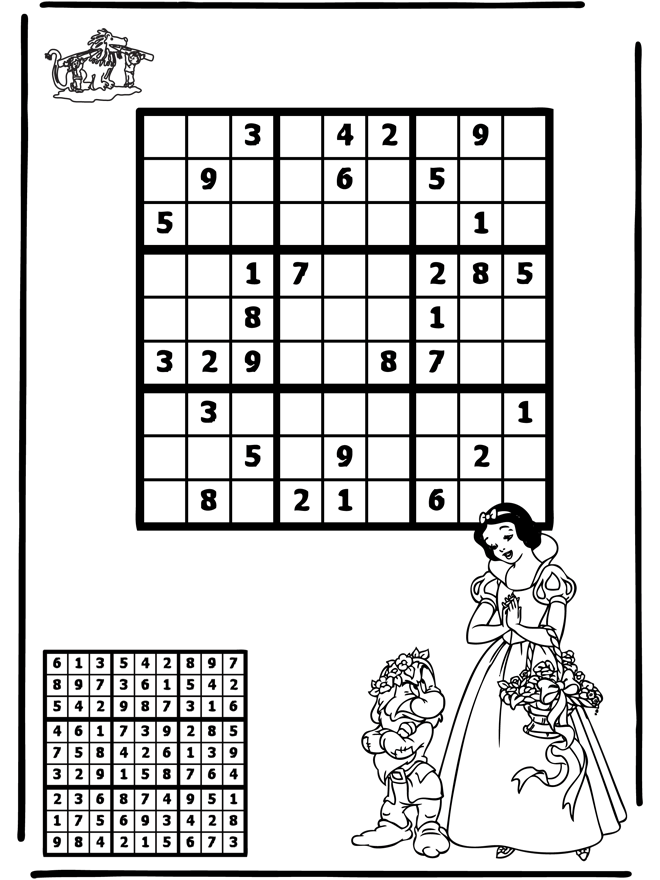 Sudoku snow white - Puslespil