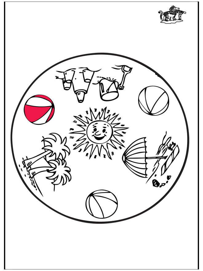 Summer mandala - Børne-mandalaer