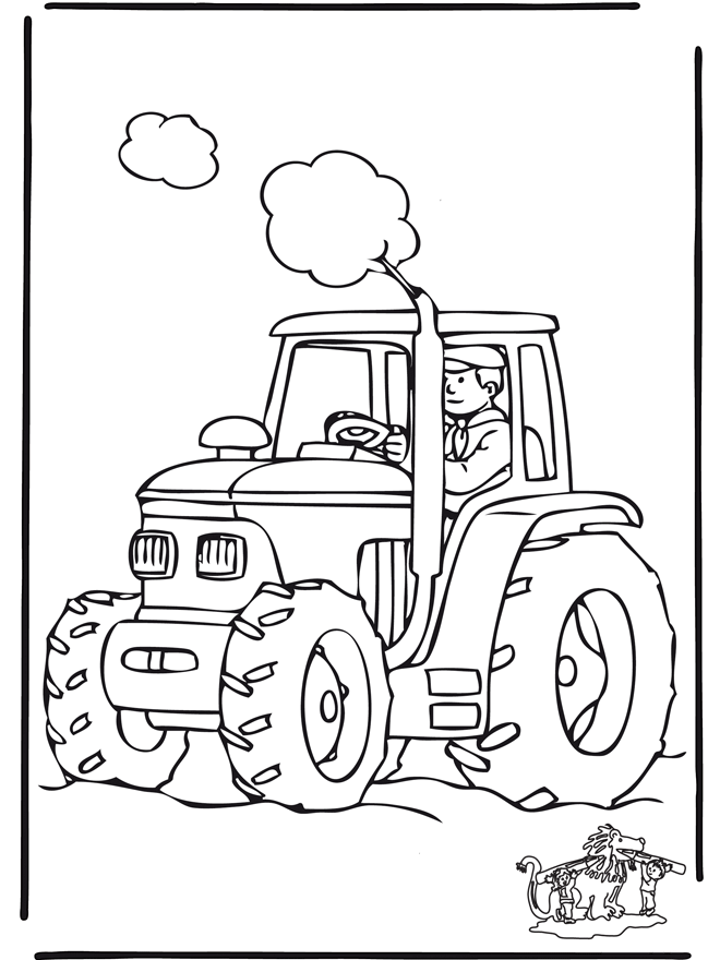 Tractor - Malesider med traktor
