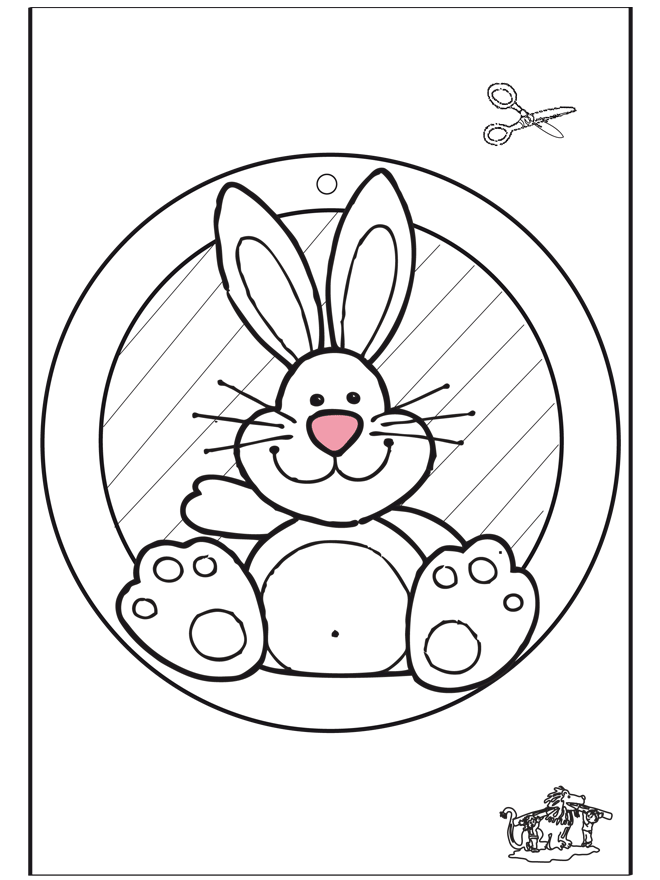 Window picture Easter Bunny - Vinduesbillede