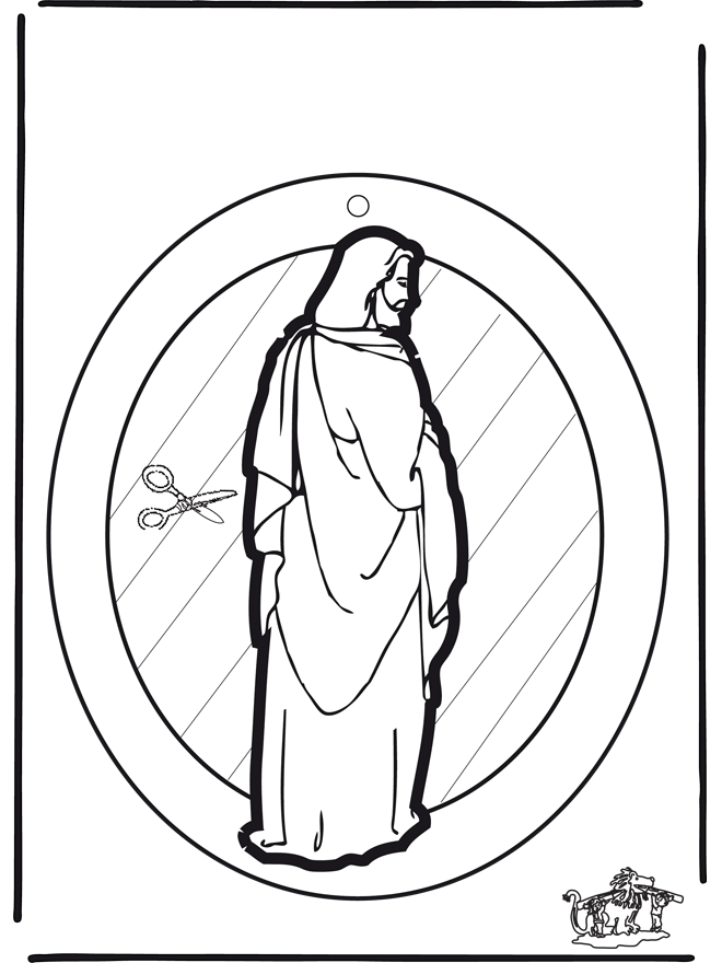 Windowpicture Jesus - Vinduesbillede fra Biblen