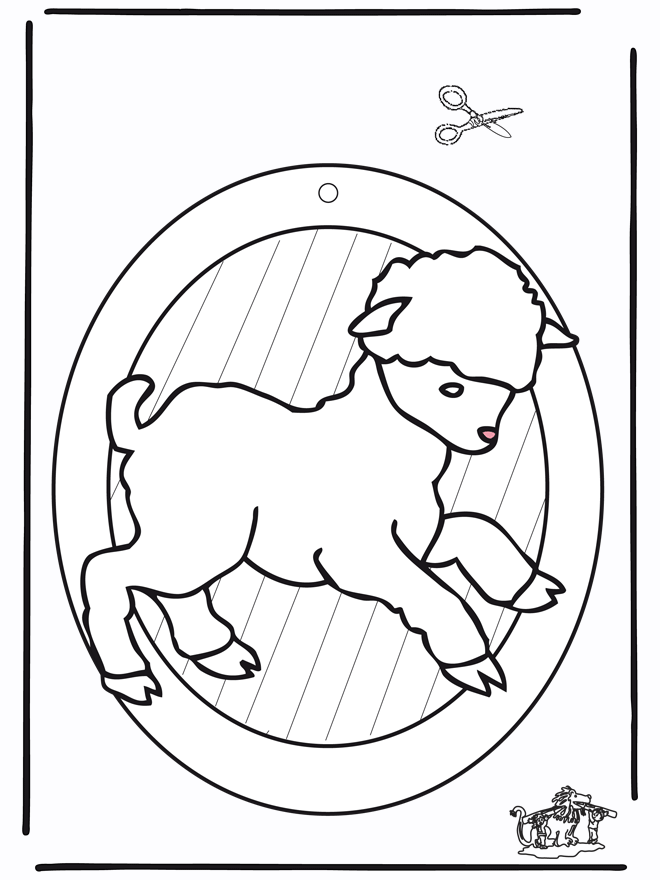 Windowpicture sheep - Vinduesbillede