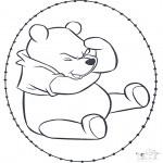 Sy-kort - Winnie the Pooh stitchingcard 1