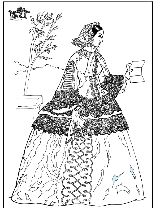 Woman with letter - Malesider med Middelalderen
