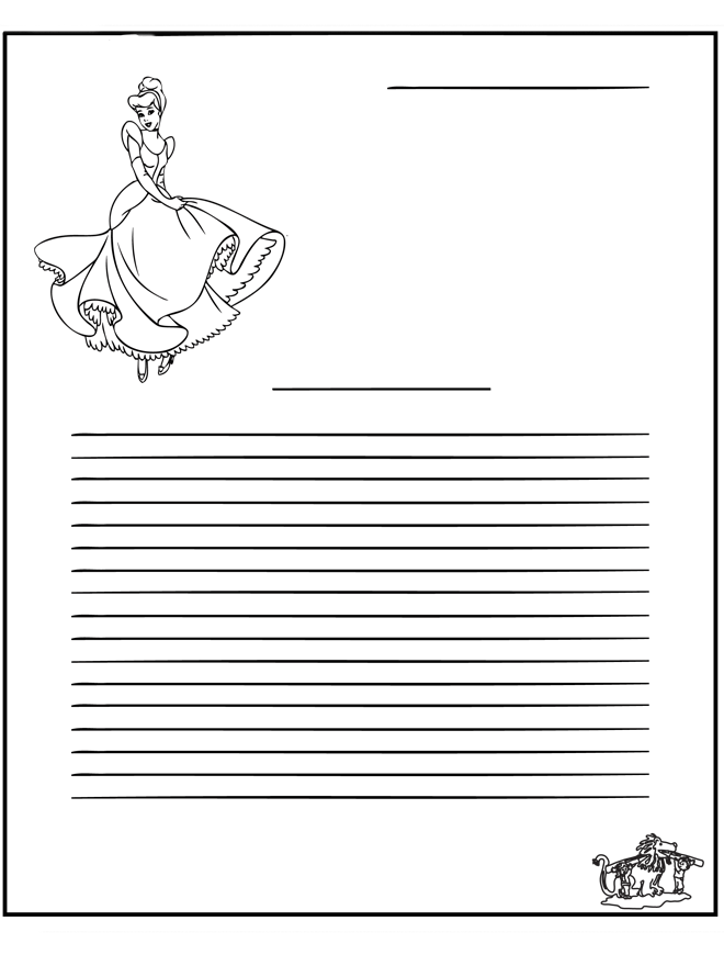 Writing paper Cinderella - Brevpapir