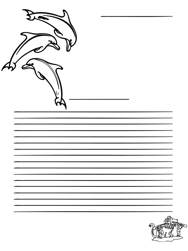 Writing paper dolfin - Brevpapir