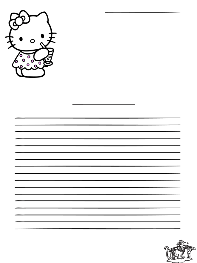 Writing paper Hello Kitty - Brevpapir