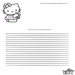 Håndarbejde - Writing paper Hello Kitty