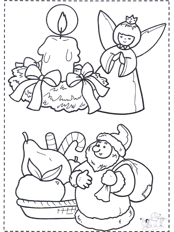 X-mas coloringpage 2 - Malesider ' jul