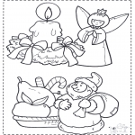 Jule-malesider - X-mas coloringpage 2