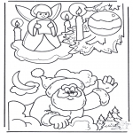 Jule-malesider - X-mas coloringpage 3