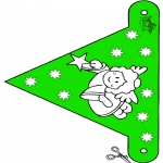 Jule-malesider - X-mas decorationflag 10