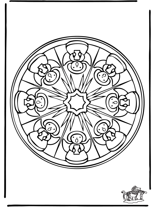 Xmas mandala 10 - Malesider ' jul