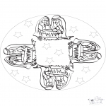 Jule-malesider - Xmas mandala 2