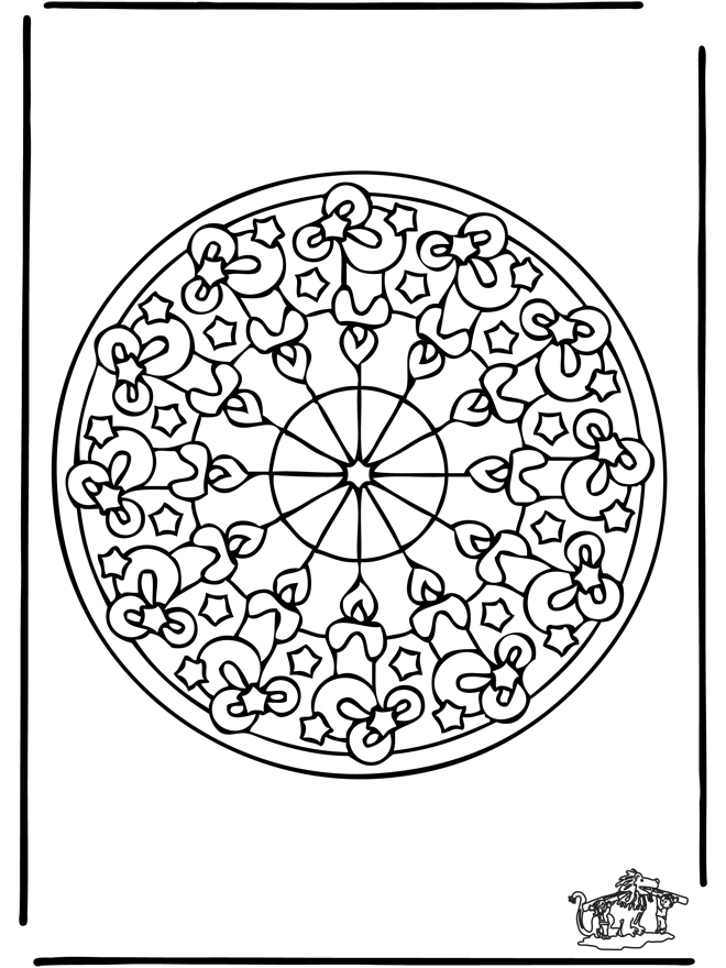 Xmas mandala 7 - Malesider ' jul