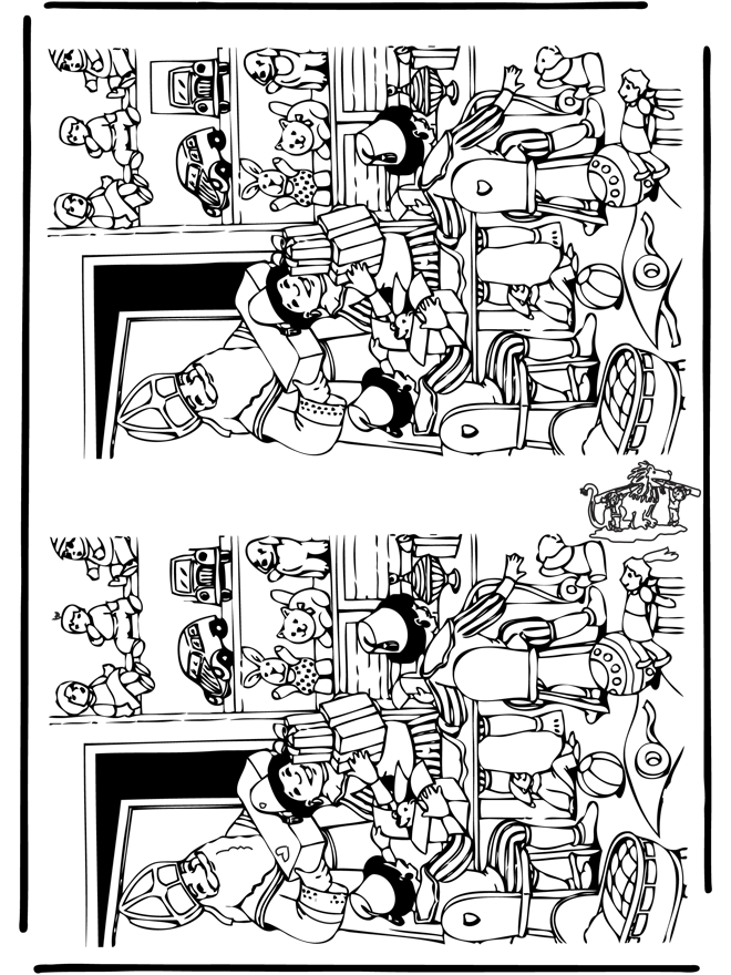 Zoek 10 verschillen Sint 3 - Crafts Saint Nicolas